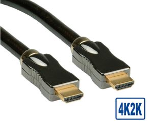 ROLINE HDMI Ultra HD Kabel met Ethernet, M/M, zwart, 2 m