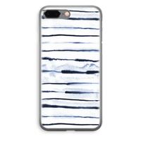 Ink Stripes: iPhone 8 Plus Transparant Hoesje