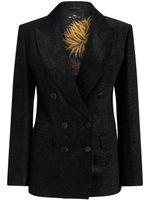 ETRO blazer pailleté à boutonnière croisée - Noir