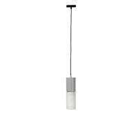 Home sweet home hanglamp Cilinder - antraciet / wit glas