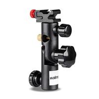 Walimex 17040 Metalen flits- en parapluhouder (voor compacte flitsen en reflex/doorschijnende schermen)