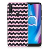 Alcatel 1S (2020) TPU bumper Waves Roze - thumbnail