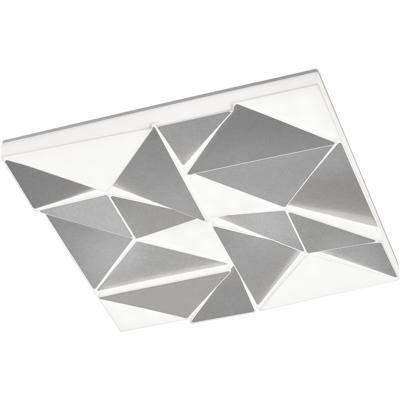 LED Plafondlamp - Plafondverlichting - Trion Trupoz - 45W - Aanpasbare Kleur - Vierkant - Mat Chroom - Aluminium