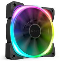 NZXT AER RGB 2-140 mm - HF-28140-B1 - Advanced Lighting Customizations - Winglet Tips - Fluid Dynamic Bearing - LED RGB PWM Fan for NZXT RGB - Single (Lighting Controller REQUIRED & NOT INCLUDED)