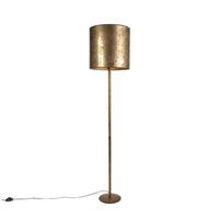 QAZQA Vintage vloerlamp goud met oud brons kap 40 cm - Simplo - thumbnail