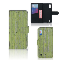 Samsung Galaxy M10 Book Style Case Green Wood