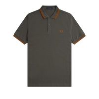 Fred Perry - Twin Tipped Poloshirt - Field Green/ Nut Flake