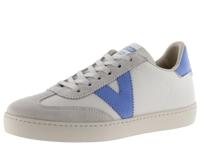 Victoria Unisex Berlin Ciclista Leather Effect Low Tennis & Color & Split Leather Pieces In Contrast 1126184 for Adults AZUL 38