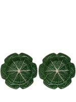 Bordallo Pinheiro lot de deux assiettes Couve - Vert