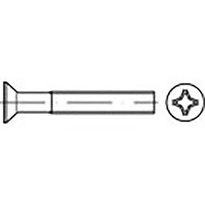 TOOLCRAFT TO-6863121 Verzonken schroeven M3 12 mm Kruiskop Phillips DIN 965 Staal Verzinkt 200 stuk(s)