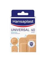 Hansaplast Universele pleisters (40 strips), vuil- en waterafstotende wondpleisters, pleisterset met sterke kleefkracht en Bacteria Shield