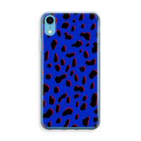 Blue Leopard: iPhone XR Transparant Hoesje - thumbnail