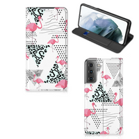 Samsung Galaxy S21 FE Hoesje maken Flamingo Triangle - thumbnail