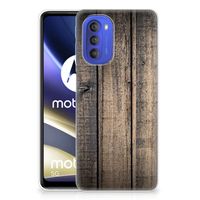 Motorola Moto G51 5G Bumper Hoesje Steigerhout - thumbnail