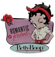 Betty Boop Romantic Rebel Gevormd Metalen Bord - 50 x 50 cm - thumbnail