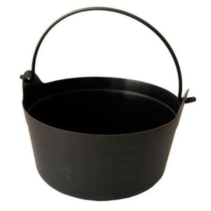 Heksenketel/kookpot zwart 12 x 25 cm   -