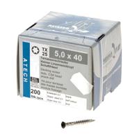 Potdekselschroef zwart r.9005 5x40mm tx25