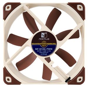 Noctua NF-S12A PWM koelsysteem voor computers Computer behuizing Ventilator 12 cm Beige, Bruin