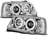 Tuning-Tec Koplampen dual halo rims RENAULT CLIO 06 90-95 ANGEL EYES CHROOM
