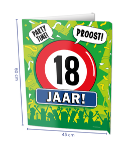 Raambord 18 Jaar Verjaardag (60x45cm)