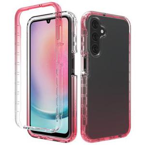 Samsung Galaxy A25 Gradient Series Hybride Hoesje - Rood / Doorzichtig