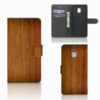 Samsung Galaxy J7 (2018) Book Style Case Donker Hout
