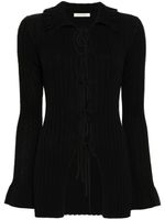 By Malene Birger cardigan Devora en maille nervurée - Noir - thumbnail