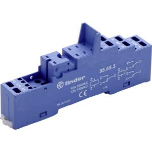 Finder 95.55.3 Relaissocket Finder 40.51, Finder 40.52, Finder 41.61, Finder 44.62 (l x b x h) 95.6 x 15.8 x 32.5 mm 1 stuk(s)