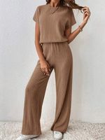 Casual Plain Loose Two-Piece Set