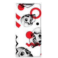 Mobiel BookCase Motorola Edge 30 Pro Skull Red - thumbnail