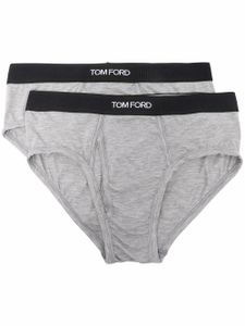 TOM FORD lot de deux boxers à taille à logo - Gris