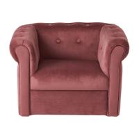 Kids stoeltje velvet - roze
