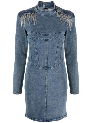 Gestuz FrillyGZ denim mini-jurk - Blauw