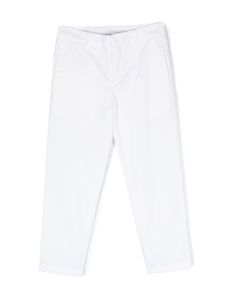 DONDUP KIDS pantalon en coton à coupe droite - Blanc