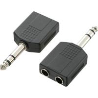 SpeaKa Professional SP-7870192 Jackplug Audio Y-adapter [1x Jackplug male 6,3 mm - 2x Jackplug female 6,3 mm] Zwart - thumbnail