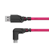 Mathorn Tethering kabel USB-A naar USB-C Right angle Magenta 5m