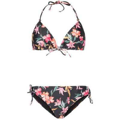 Protest gebloemde triangel bikini Ale zwart/roze Protest gebloemde triangel bikini Ale zwart/roze