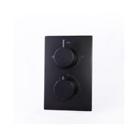 Douchekraan Inbouw Compleet BWS Nero 20x13 cm Thermostatisch Mat Zwart - thumbnail