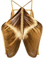 Cult Gaia haut Quella à franges - Or