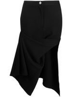 JW Anderson ASYMMETRIC DRAPED SKIRT - Noir - thumbnail