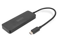 DIGITUS 3-poorts USB-C grafische adapter - USB-C naar 3x HDMI - 4k60Hz - Multi Stream Transport (MST) - Video Hub - zwart