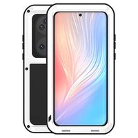 Love Mei Krachtige Huawei P50 Pro Hybrid Case - Wit