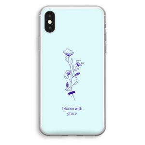 Bloom with grace: iPhone XS Transparant Hoesje