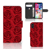 Apple iPhone X | Xs Hoesje Red Roses - thumbnail