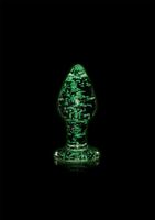 Glass Butt Plug - Glow in the Dark - Medium - Clear - thumbnail