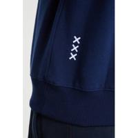 Ajax hoodie met logo donkerblauw/lichtblauw