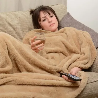 Snug Rug Sherpa Fleece Deken - Beige