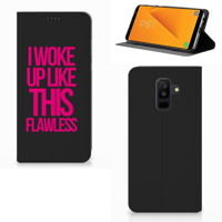 Samsung Galaxy A6 Plus (2018) Hoesje met tekst Woke Up - Origineel Cadeau Zelf Maken