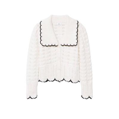 Mango vest met textuur ecru