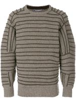 Issey Miyake Pre-Owned tonal striped jumper - Marron